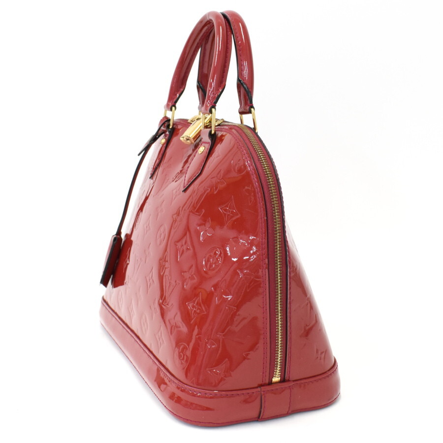 1円◎定価32萬 美品 LOUIS VUITTON ルイヴィトン アルマPM ハンドバッグ M91770 ヴェルニ エナメル ローズアンディアン◎E.Ces.tI-04