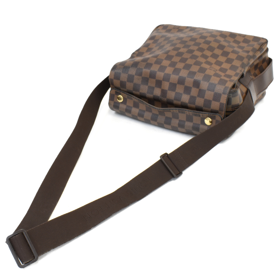 1円◆定価18萬 良品 LOUIS VUITTON ルイヴィトン ショルダーバッグ ナヴィグリオ N45255 ダミエエベヌ ブラウン◆E.Cso.tI-02