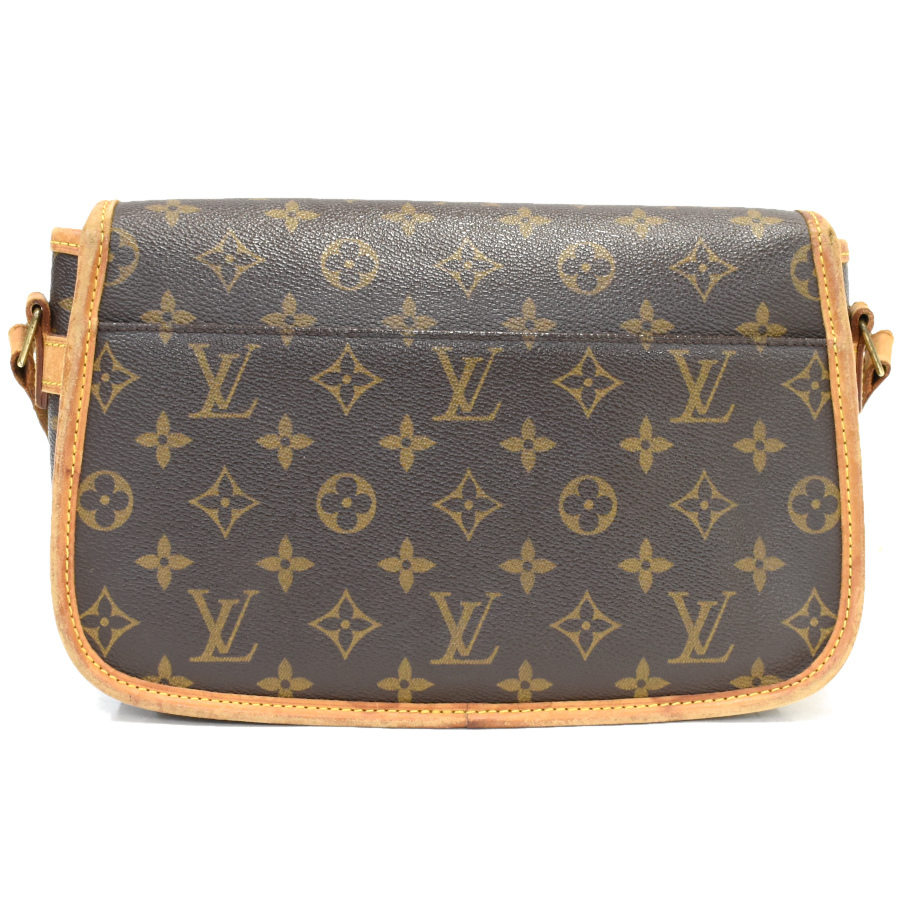 1円◎定価15萬 良品 LOUIS VUITTON ルイヴィトン ショルダーバッグ ソローニュ M42250 モノグラム ブラウン◎E.Cre.pD-02
