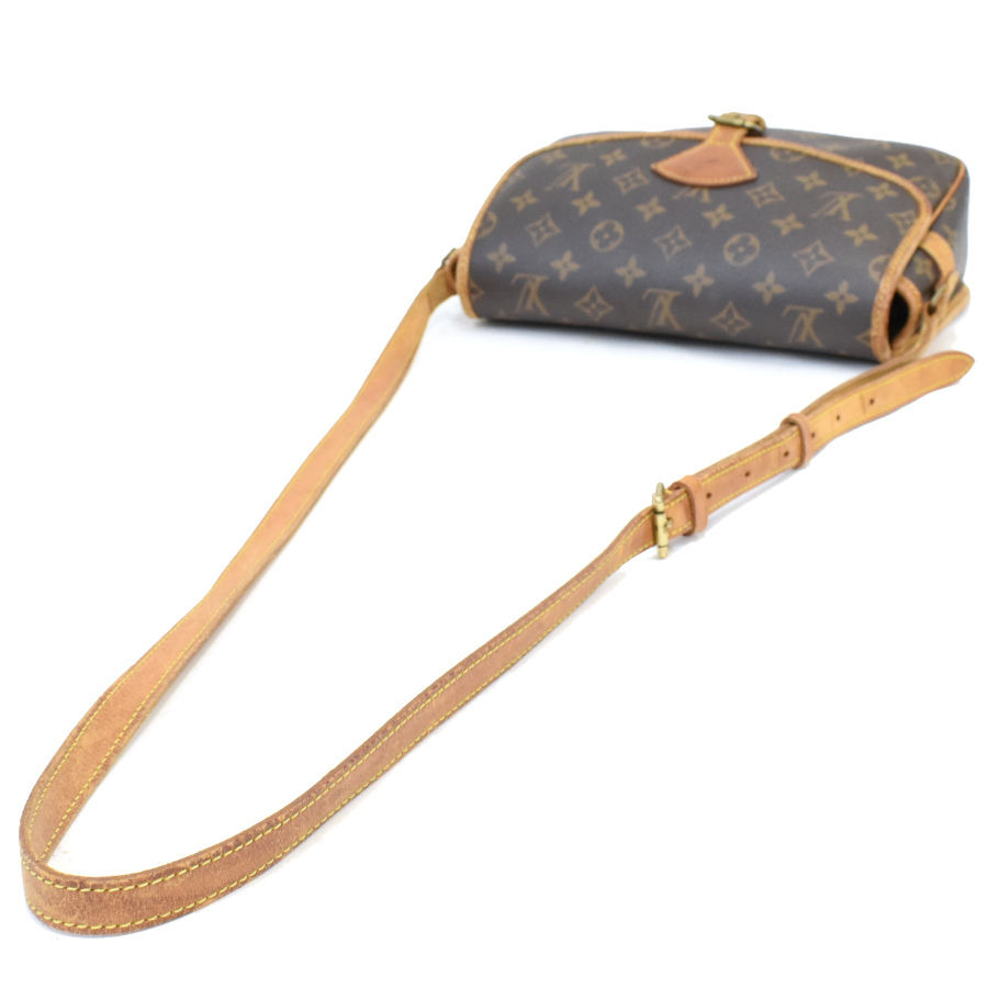 1円◎定価15萬 良品 LOUIS VUITTON ルイヴィトン ショルダーバッグ ソローニュ M42250 モノグラム ブラウン◎E.Cre.pD-02