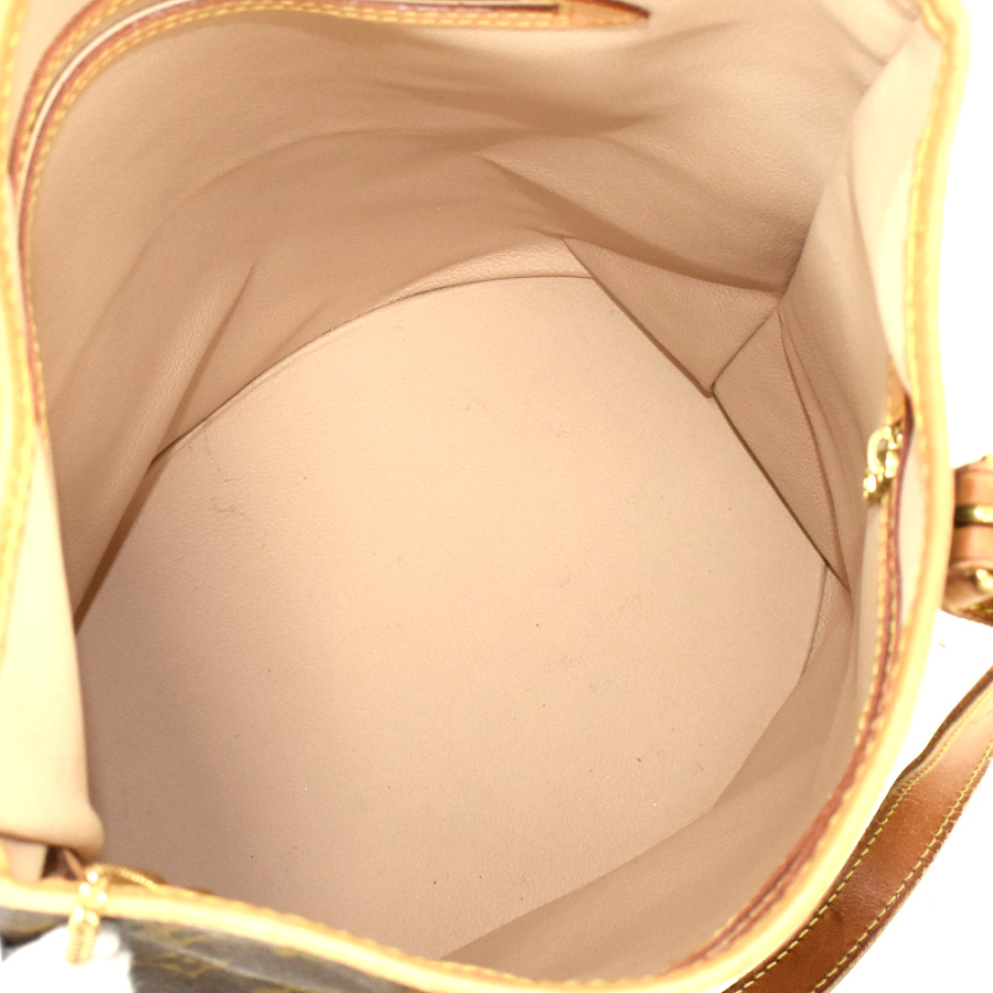 1円◆定価14萬 良品 LOUIS VUITTON ルイヴィトン トートバッグ ショルダー バケットGM M42236 モノグラム ブラウン◆E.Cme.aT-02