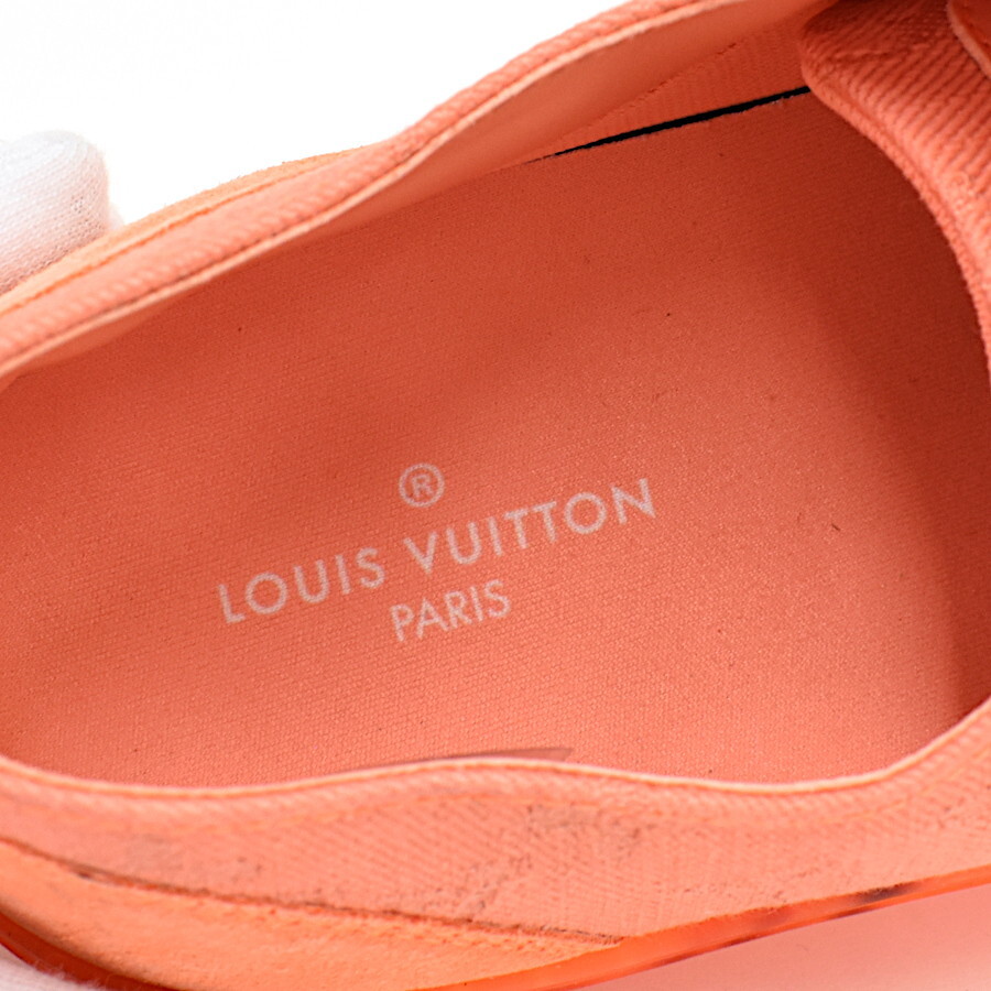 1円◆未使用品 LOUIS VUITTON ルイヴィトン スニーカー ローカット タトゥーライン サイズ8.5 モノグラム 蛍光オレンジ◆K.Ciso.tI-it21