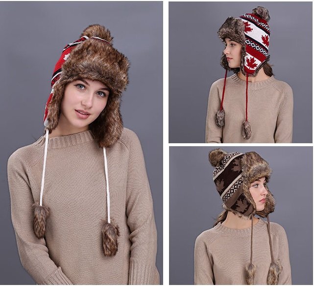 ニット帽 レッド レディース 秋冬 厚手 帽子 ニット 柔らか キャップ hat アウトドア ポンポン付き あったかい オシャレ 冬 耳當て n839