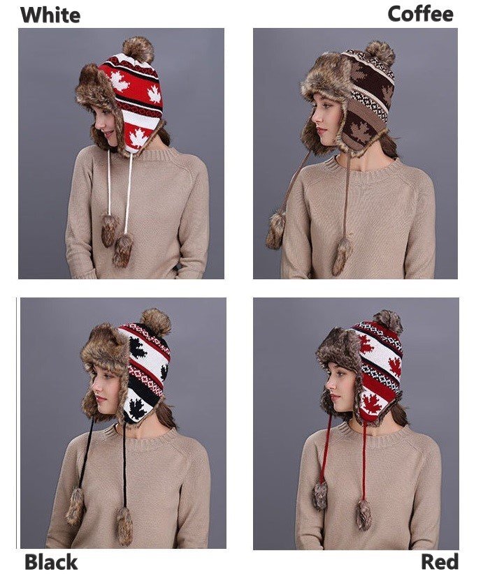 ニット帽 レッド レディース 秋冬 厚手 帽子 ニット 柔らか キャップ hat アウトドア ポンポン付き あったかい オシャレ 冬 耳當(dāng)て n839