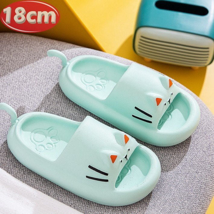 サンダル キッズ ブルー 18㎝ 貓 ねこ ネコ キャット 夏 海 リゾート n395