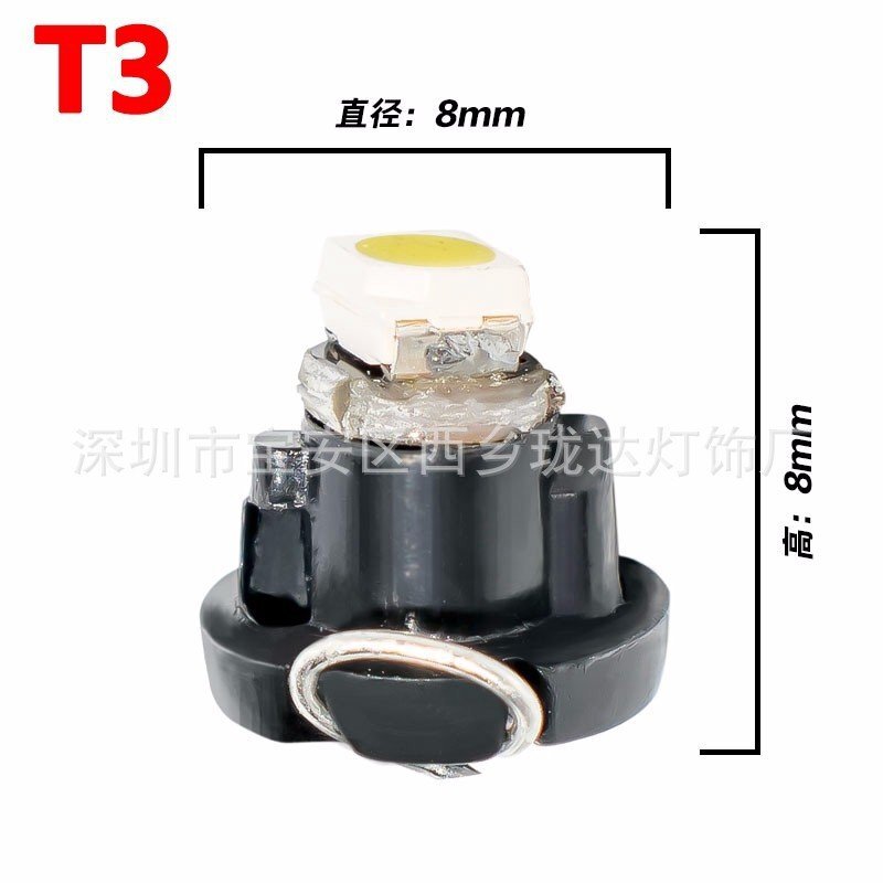 T3 LED 12V バルブ 10個(gè) イエロー メーター球 ウェッジ ランプ SMD 新品 交換用 ドレスアップ 電球 定形外郵便で発送