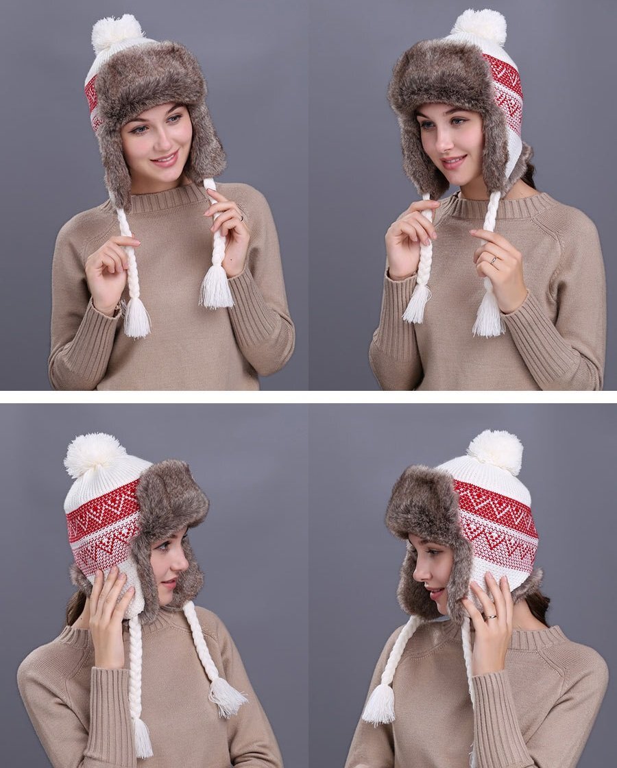 ニット帽 バーガンディ レディース 秋冬 厚手 帽子 ニット 柔らか キャップ hat アウトドア ポンポン付き あったかい オシャレ n835