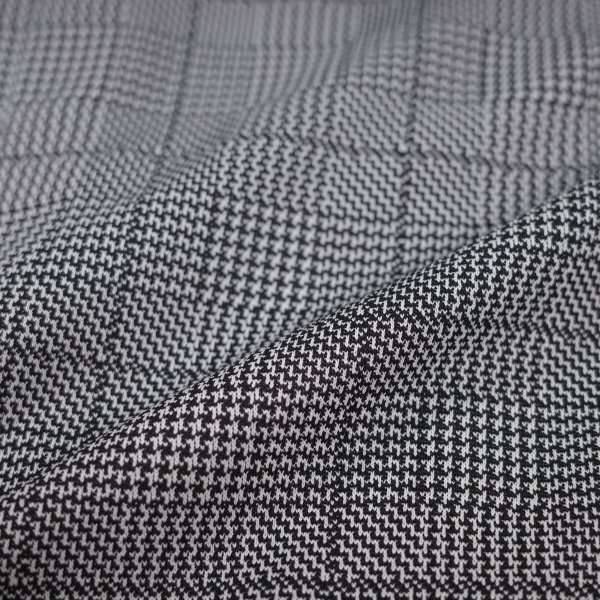 新品1円～★老舗スーツメーカ 春夏 ストレッチスーツ M 機(jī)能性スーツ 織柄 チェック ノータック セットアップ カジュアル 清涼◆7843◆