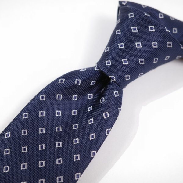 新品1円～★定価1.3萬 Calvin Klein カルバンクライン 日本制 シルク絹100％ネクタイ 織柄 ネイビー 本物 ◆7931◆