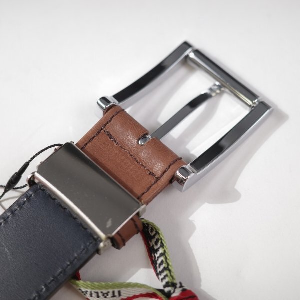 新品1円～★Orobianco オロビアンコ メンズ 牛革レザーベルト フリーサイズ ブラウン 茶 日本制 ビジネスベルト 根元調(diào)節(jié)可能 本物◆8012◆