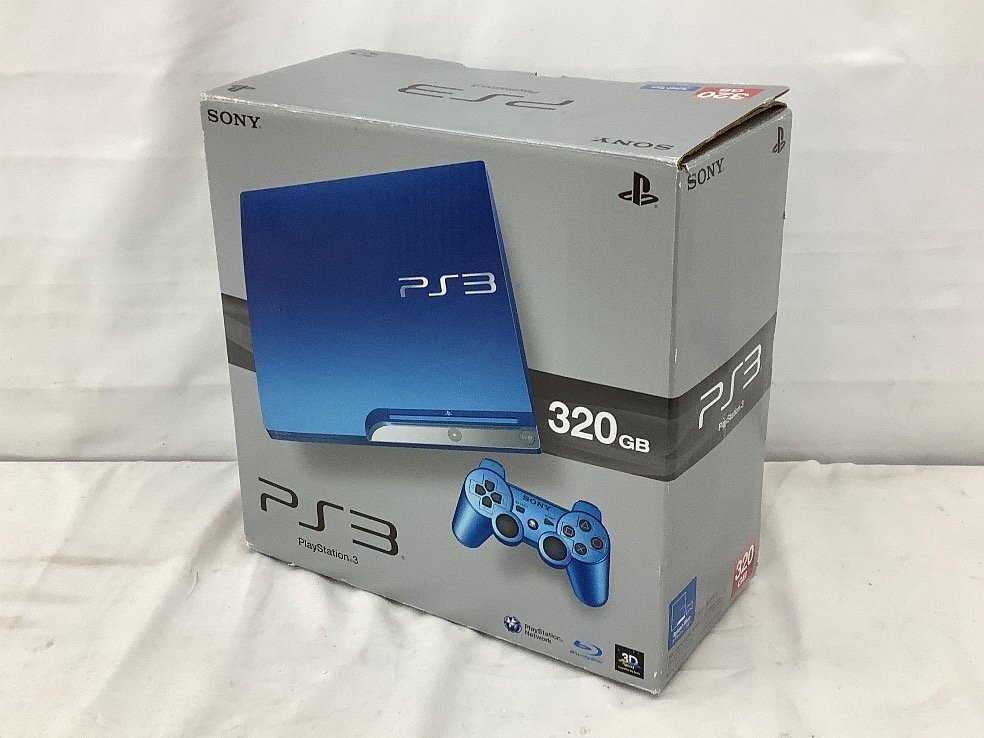 SONY PS3/ Splash голубой / контроллер есть CECH-3000B корпус электризация только проверка settled ACB утиль 