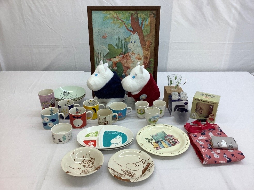 ムーミングッズまとめ/パズル/ぬいぐるみ/食器 など 未使用含む/ACB 中古品