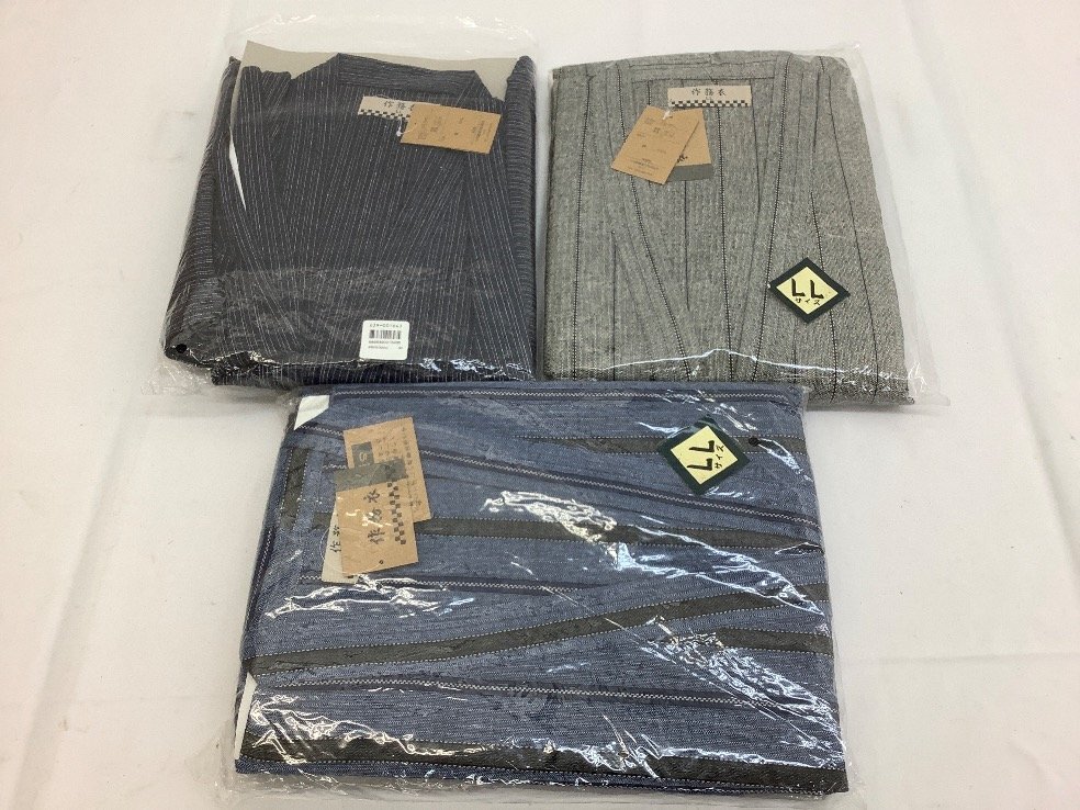 作務(wù)衣/しじら織り/L/LLサイズ 5點(diǎn)まとめ ACB 未使用品