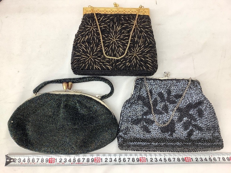 はしもと他 ビーズバッグまとめ/パーティバッグ/ショルダーバッグ/がま口 8點(diǎn) シミ等あり ACB 中古品