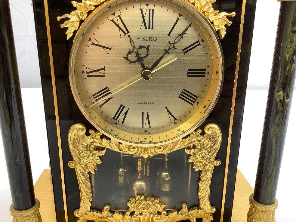 SEIKO 置時(shí)計(jì) QW 426B 振り子動(dòng)作不良/通電のみ確認(rèn)済 ACB 中古品