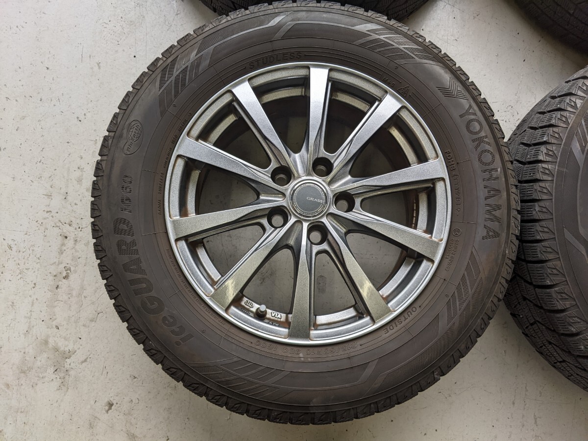 YOKOHAMA スタッドレス 215/65R16 タイヤホイールセット16インチ 6.5J ヨコハマタイヤ ice GUARD iG60_画像2