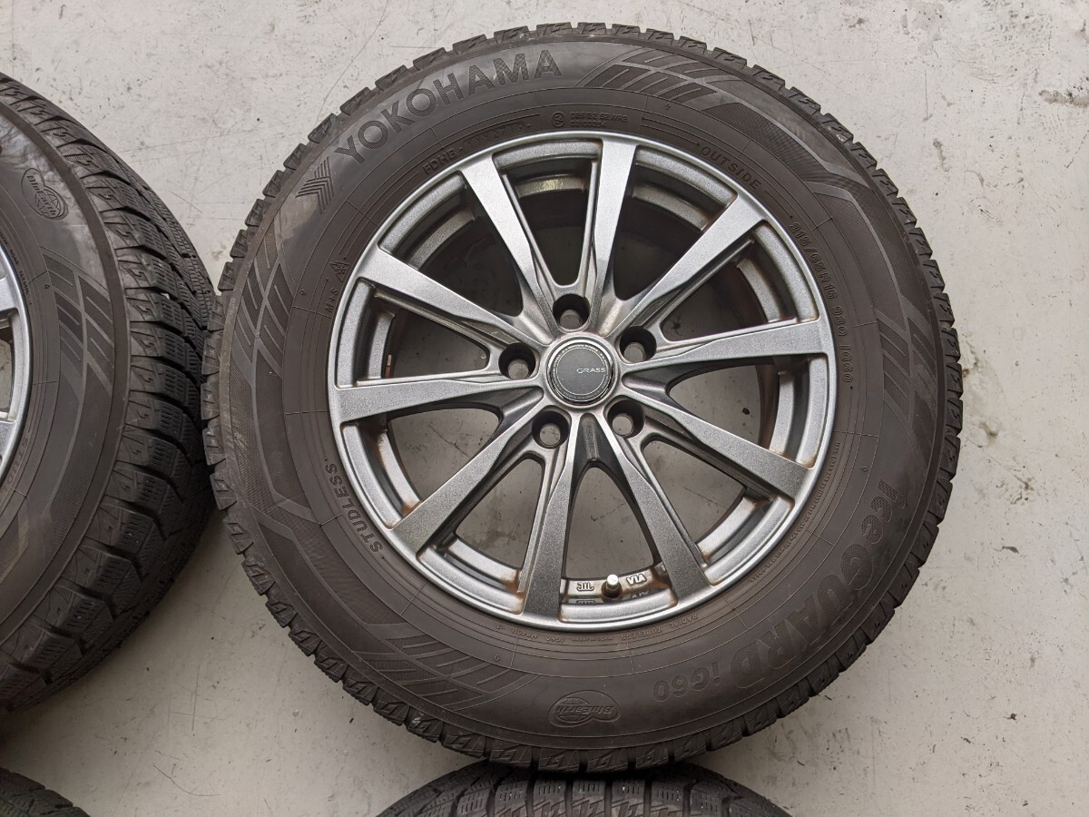 YOKOHAMA スタッドレス 215/65R16 タイヤホイールセット16インチ 6.5J ヨコハマタイヤ ice GUARD iG60_画像4