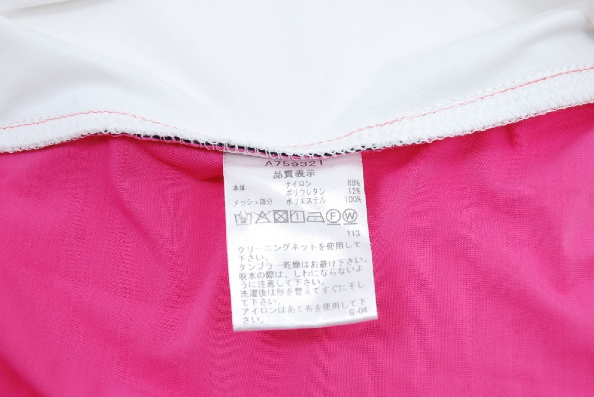 coco 中古【値下げ】アルチビオ archivio レディース 長袖シャツ 36(S) ピンク×白 襟付カットソー 薄手 レターパックプラス発送可 79795_画像4