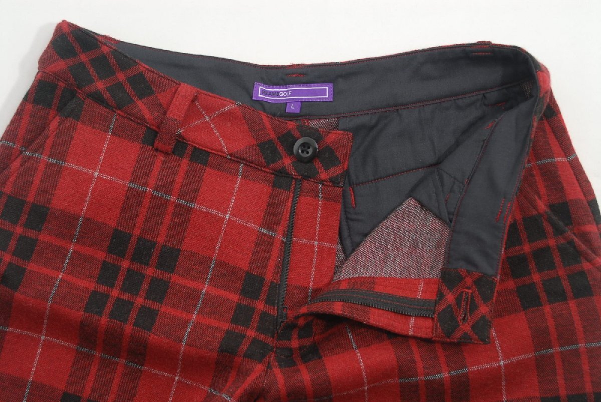 coco б/у [ снижение цены ] Beams Golf BEAMSGOLF женский шорты L красный × чёрный осень-зима в клетку letter pack почтовый сервис плюс отправка возможно 55571