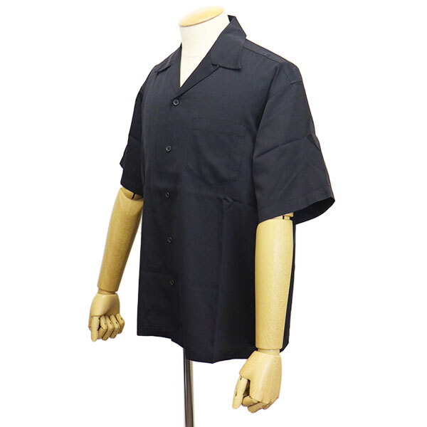 Schott (ショット) 5123007 CR PLAIN SHIRT コットン レーヨン プレーンシャツ 010BLACK XL