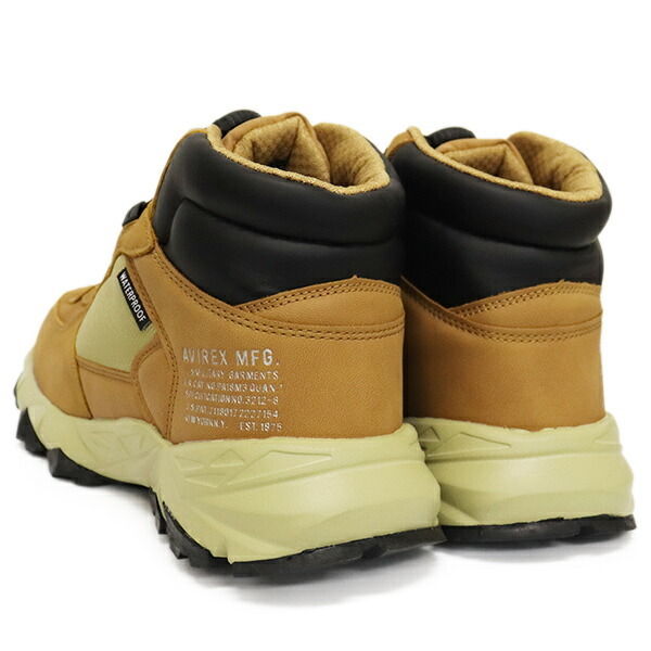 AVIREX (アヴィレックス) AV2290 DISASTER ディザスター ミッドカットバイカーシューズ GOLDxBEIGE US8-約26.0cm