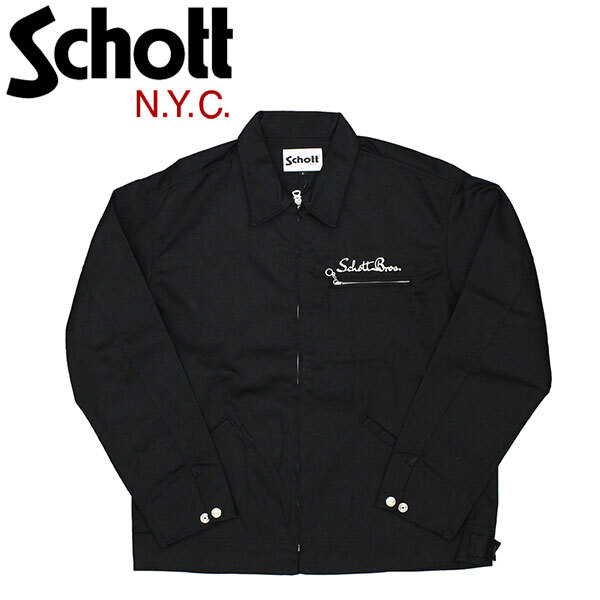 Schott (ショット) 5952001 TC WORK JACKET ワークジャケット 09(010)BLACK M_画像1
