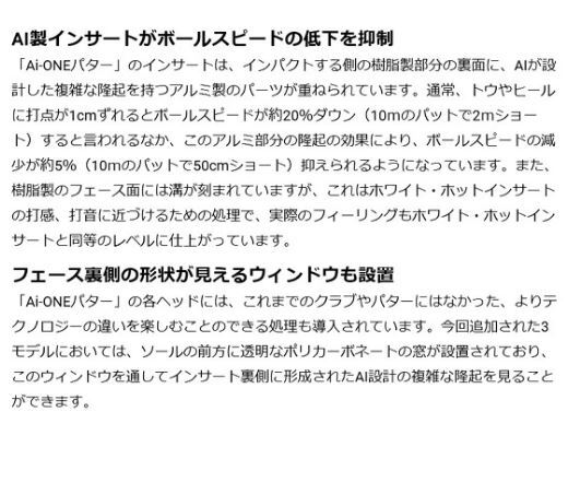 ★値下げ★《2025年継続》オデッセイ エーアイ ワン ウイングバック パター ダブルベント Ai-ONE（33インチ） _画像3