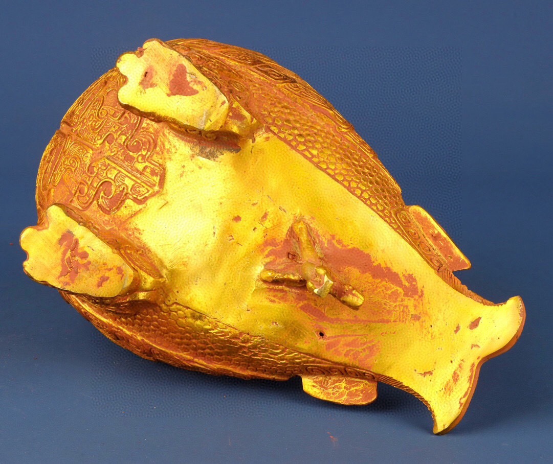 蔵友旧蔵出 西周 青銅作 塗金 鳥尊 希少珍品 貴重品 置物
