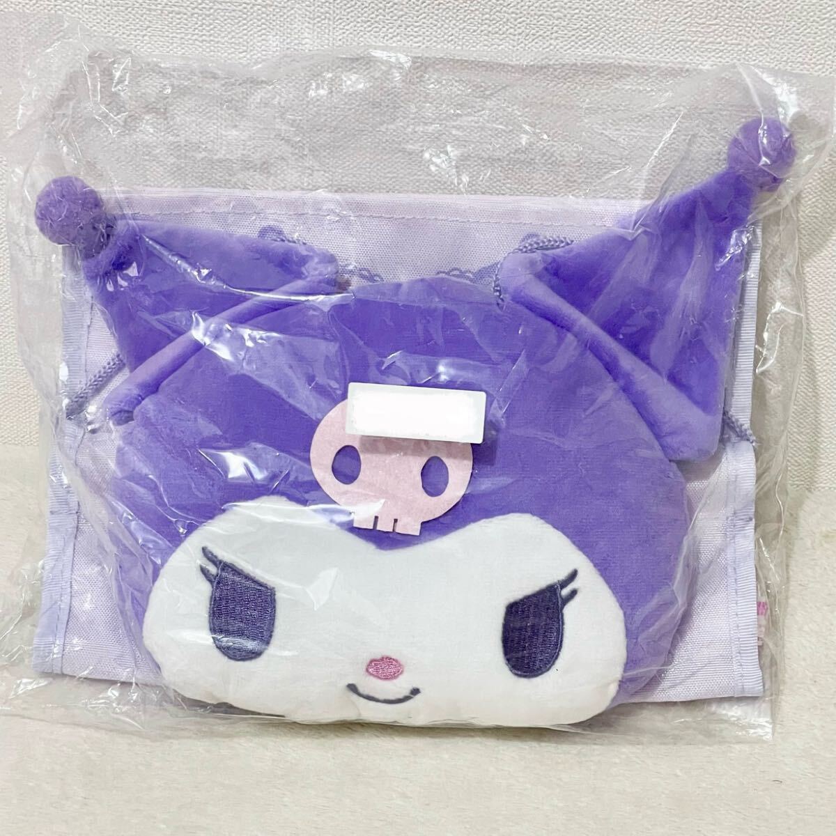 未使用 サンリオ マイメロディ クロミ ホワイトハート ぬいぐるみ ウォールポケット 紙タグ付き 2021 非売品 景品 タイクレ限定 紫 顔型_画像1