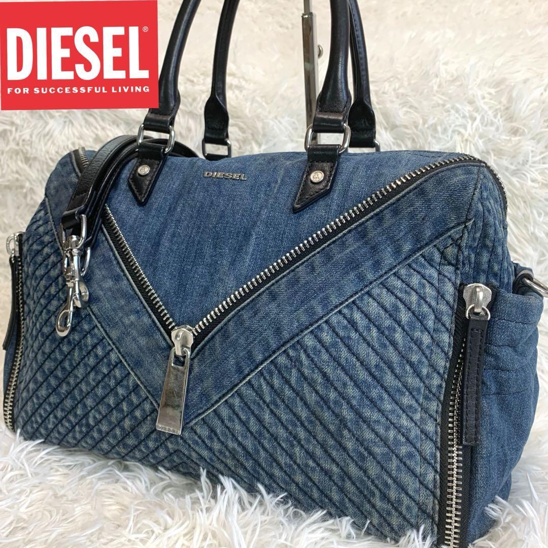 DIESEL トートバッグ デニム 2way 大容量 旅行カバン DIESEL【2way/デニム◇ショルダーバッグ/ハンド/トート】LE