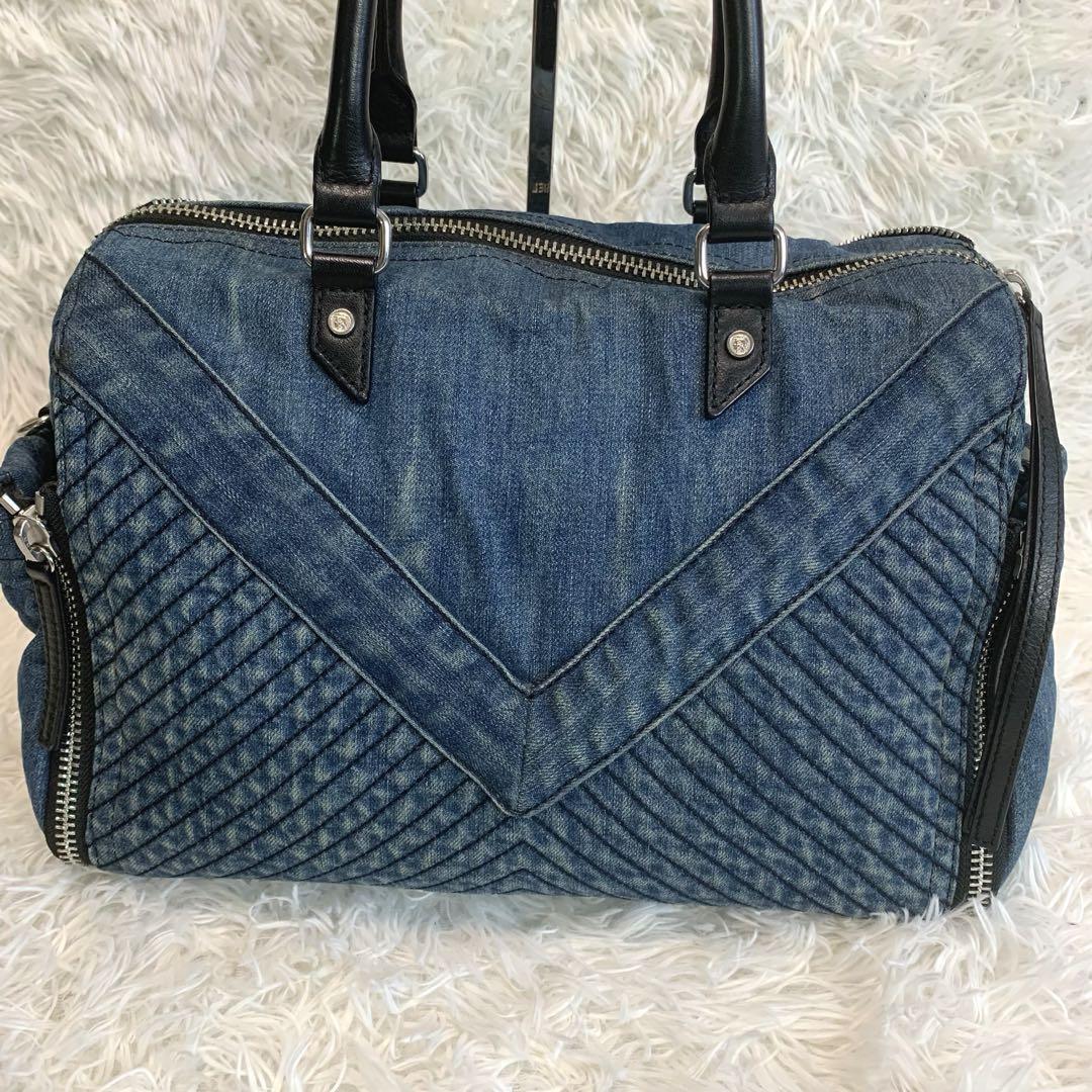 DIESEL デニムレザートートバッグ DIESEL【2way/デニム◇ショルダーバッグ/ハンド/トート】LE