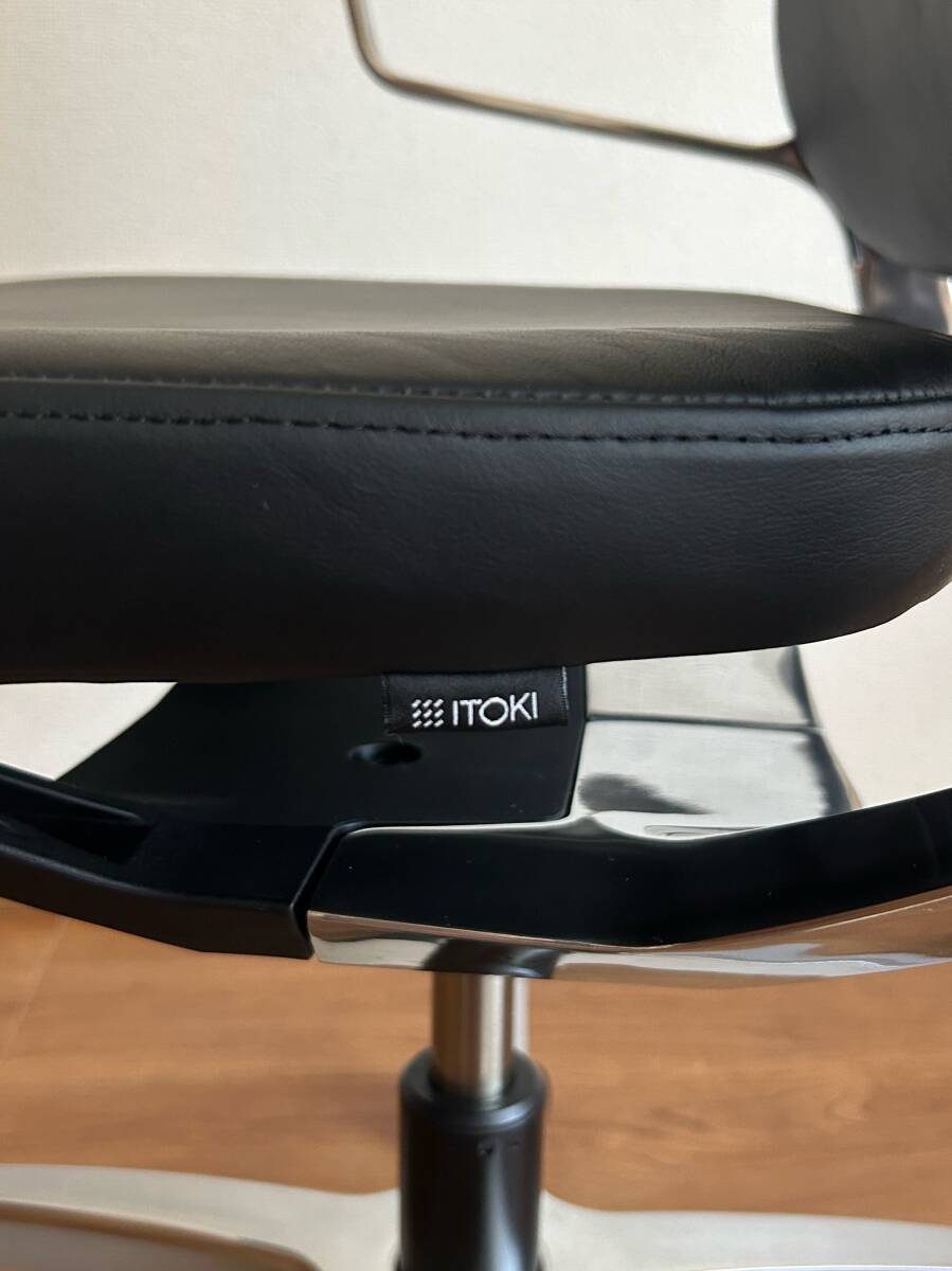 ①ITOKI イトーキ Levi レヴィ 黒本革 ワークチェア｜ブラックレザー オフィス キャスター デスク ハーマンミラー Vitra. knoll イームズ