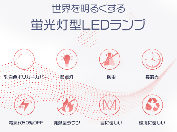 6本セット LED蛍光燈 20W型 直管 SMD 58cm 晝光色or3色選択 LEDライト 1年保証付 グロー式工事不要 320°広配光 送料無料 PCS
