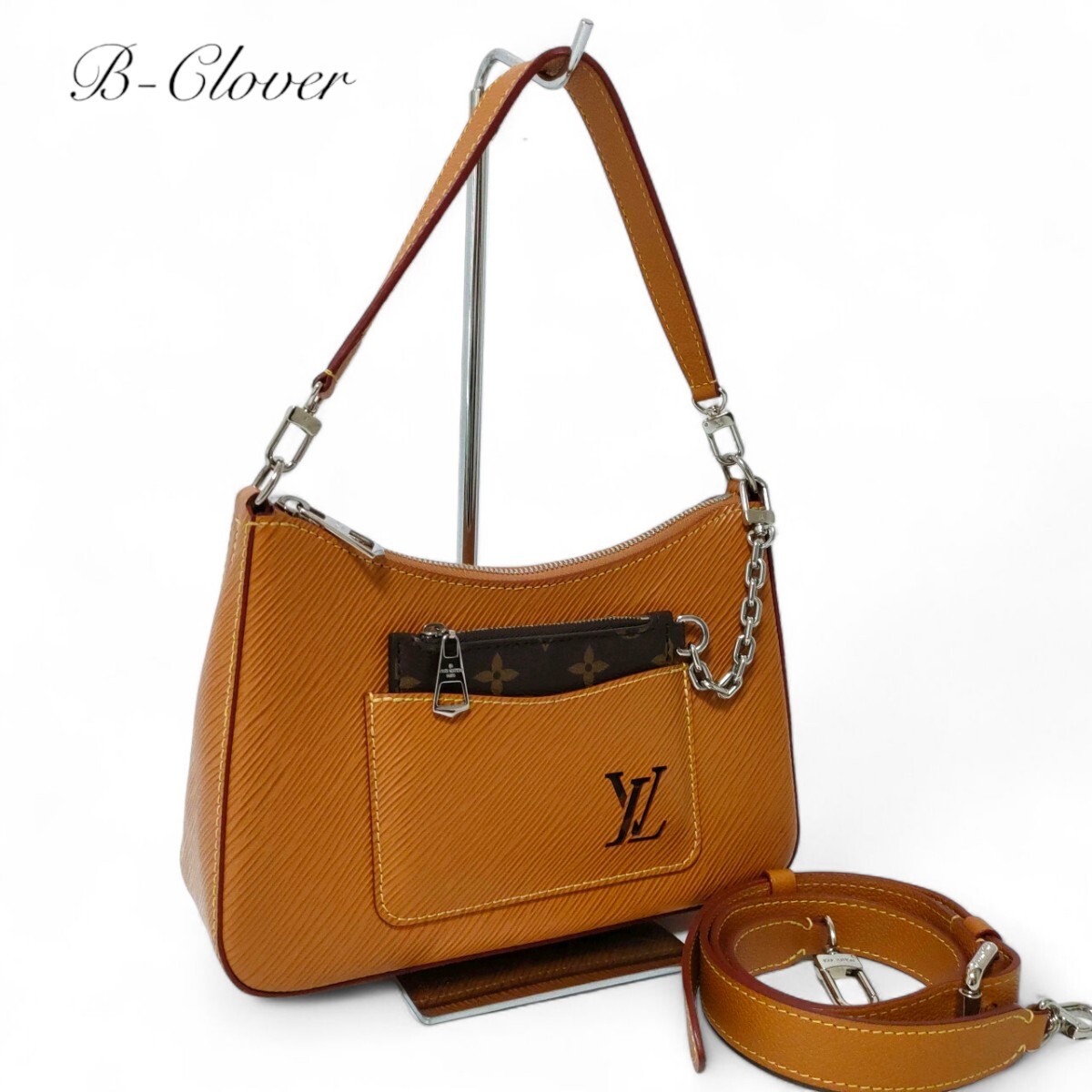 1円＊新品同様/IC搭載＊LOUIS VUITTON ルイヴィトン エピ マレル ショルダーバッグ ハンドバッグ M80794 2way ゴールドミエル レザー
