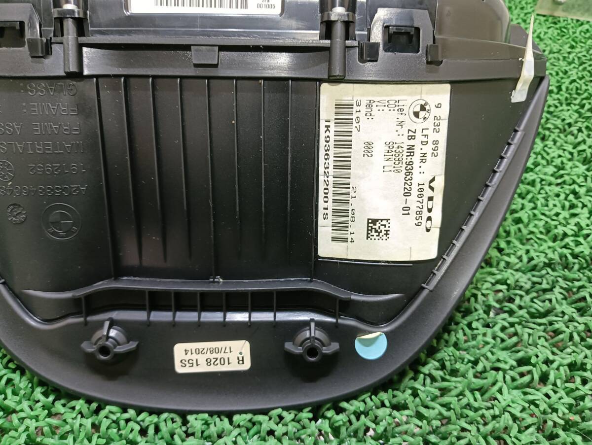 BMW スピードメーター 116i DBA-1A16, 2014 PRT222