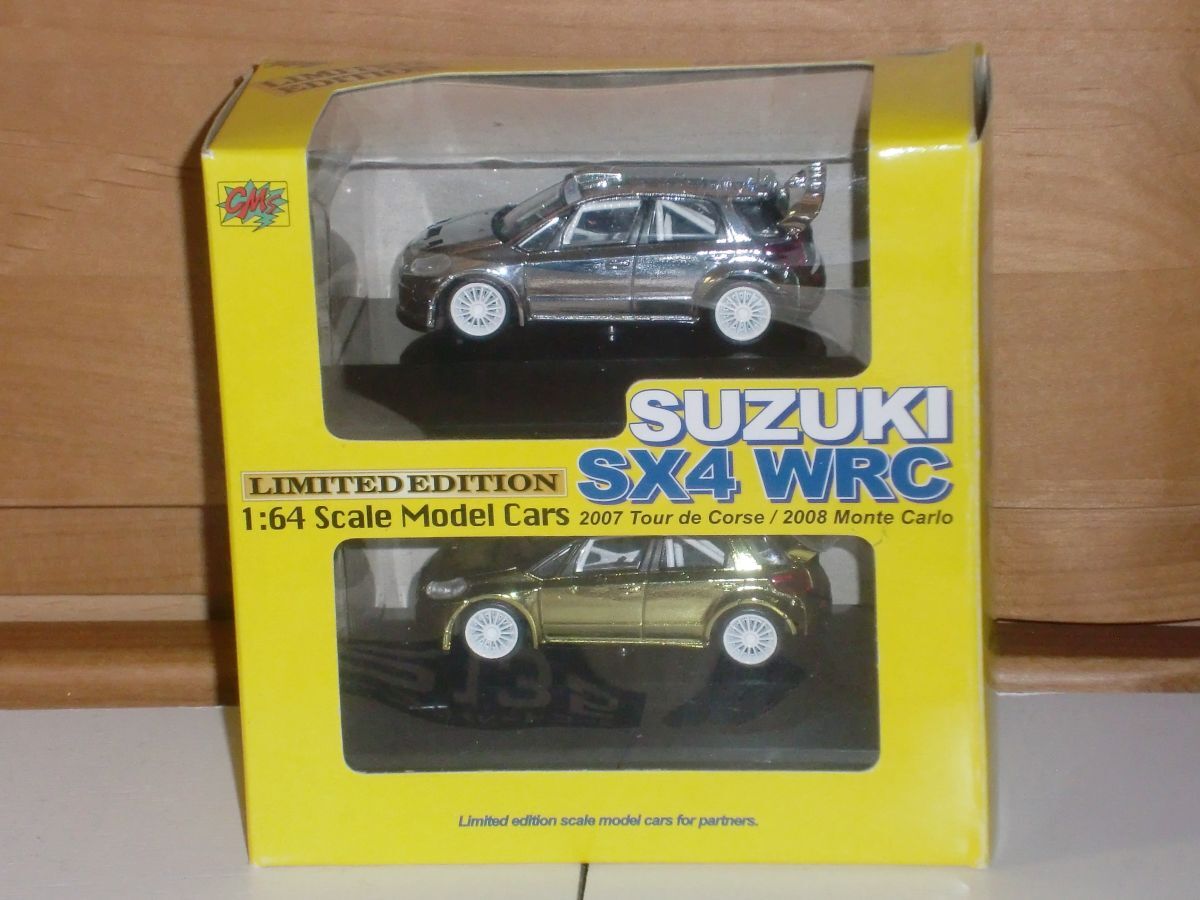 1/64 CM's SUZUKI SX4 WRC 2臺セット(2007 Tour de Corse/2008 Monte Carlo)