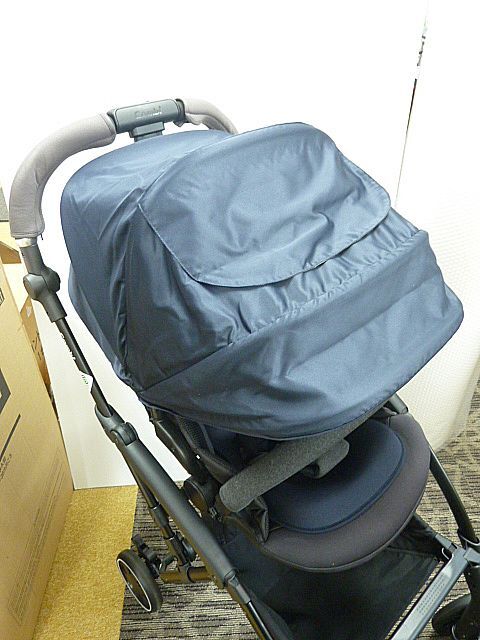 t862 выставленный товар combi комбинированный коляска labelitaeg амортизаторы AL Classy темно-синий обе на поверхность тип A type белый этикетка высокий сиденье складной 