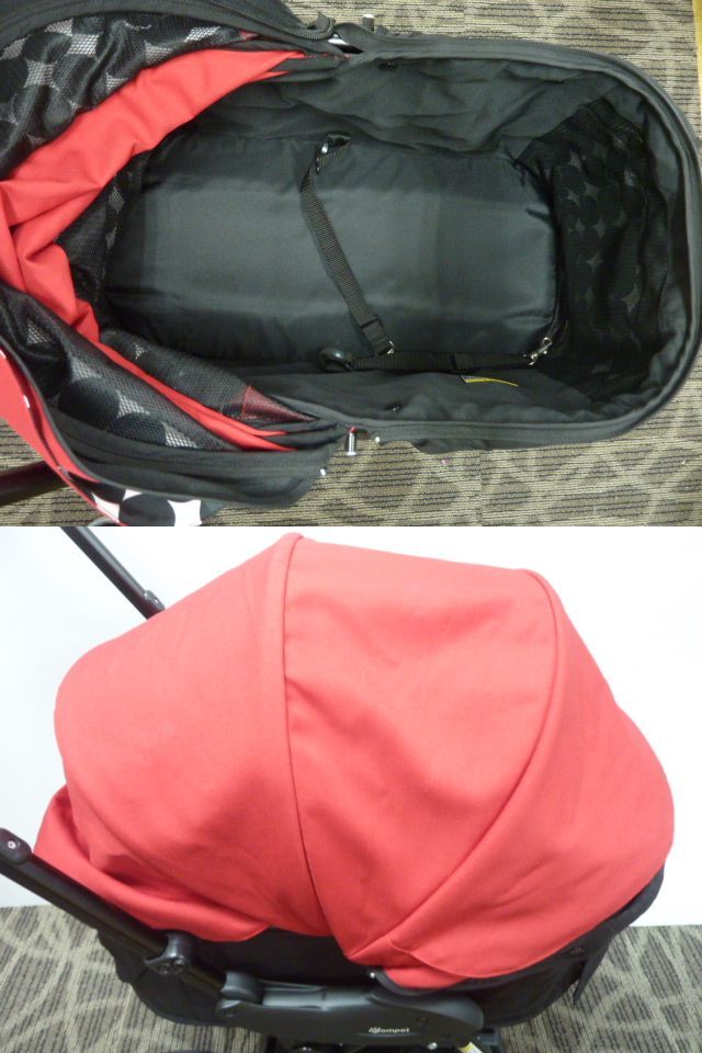 ｒB展示品 コンビ combi ペット　カート コムペット ミリミリライト Compet milimili lite α EG Long D レッド リード兼用首輪おまけ付　