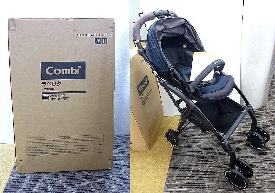 t862 выставленный товар combi комбинированный коляска labelitaeg амортизаторы AL Classy темно-синий обе на поверхность тип A type белый этикетка высокий сиденье складной 