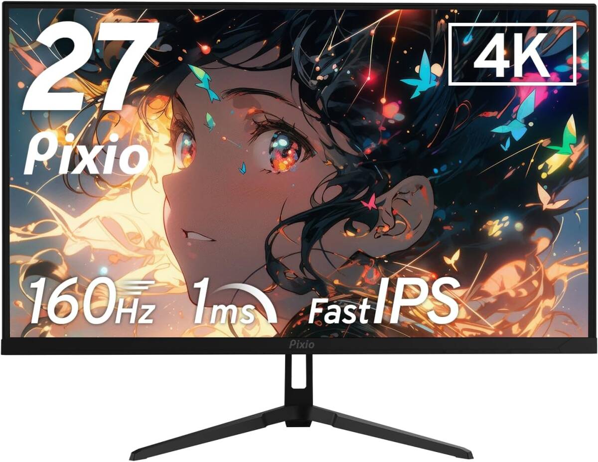 ※1円スタート 【美品】Pixio PX27U Wave Black ゲーミングモニター 27インチ 160Hz 4K Fast IPS