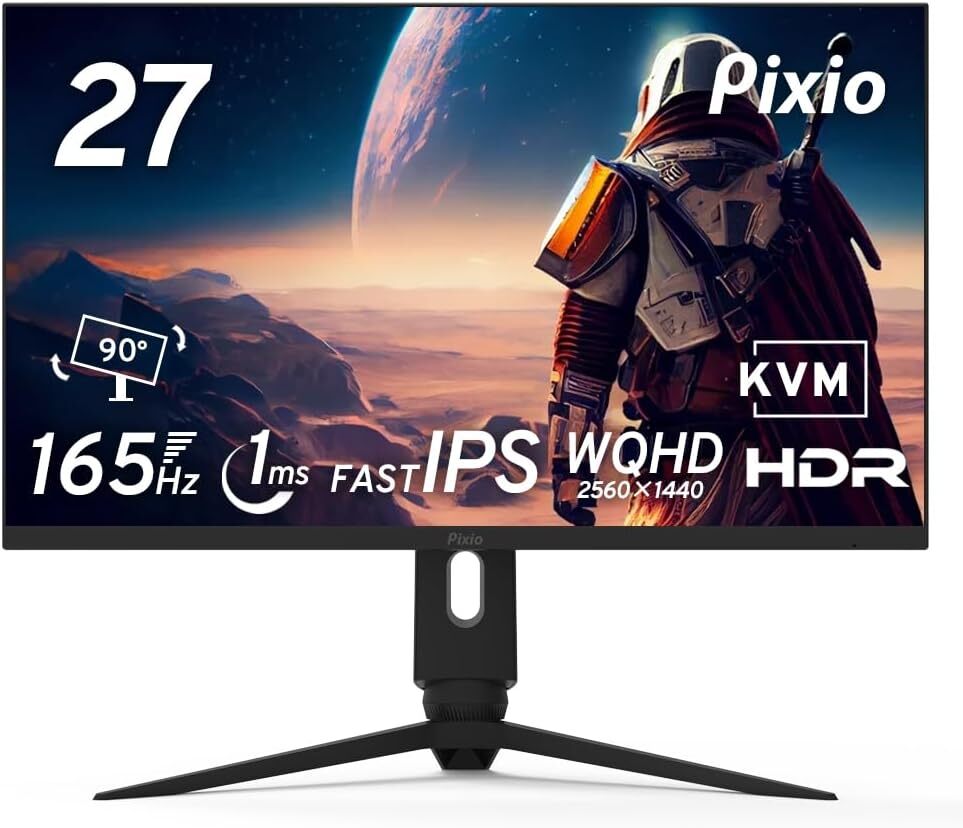 ※1円スタート 【美品】Pixio PX277 PRO ゲーミングモニター 27インチ WQHD IPS 165Hz 1ms