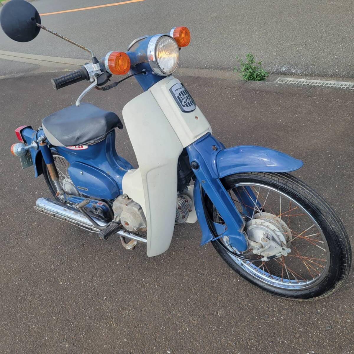 代引き手数料無料 AA01型 スーパーカブ50 エンジン実動 ベース車 部品取り車 書類 パーツ