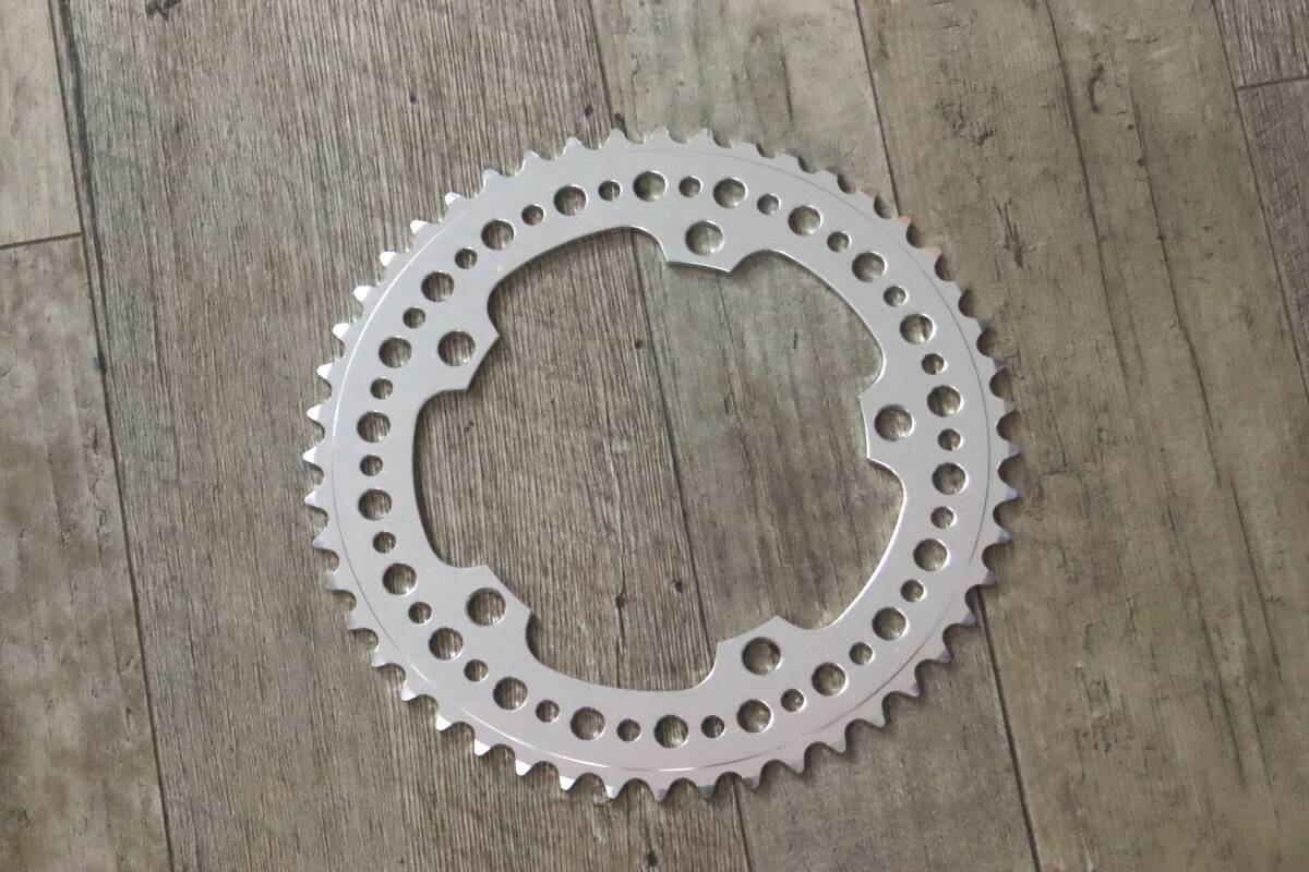 新品未使用/TRACK CHAINRING/48T/PCD130/チェーンリング/厚歯/ピストバイク/トラック/シルバー/シングルスピード/ギア/クランク/NJS