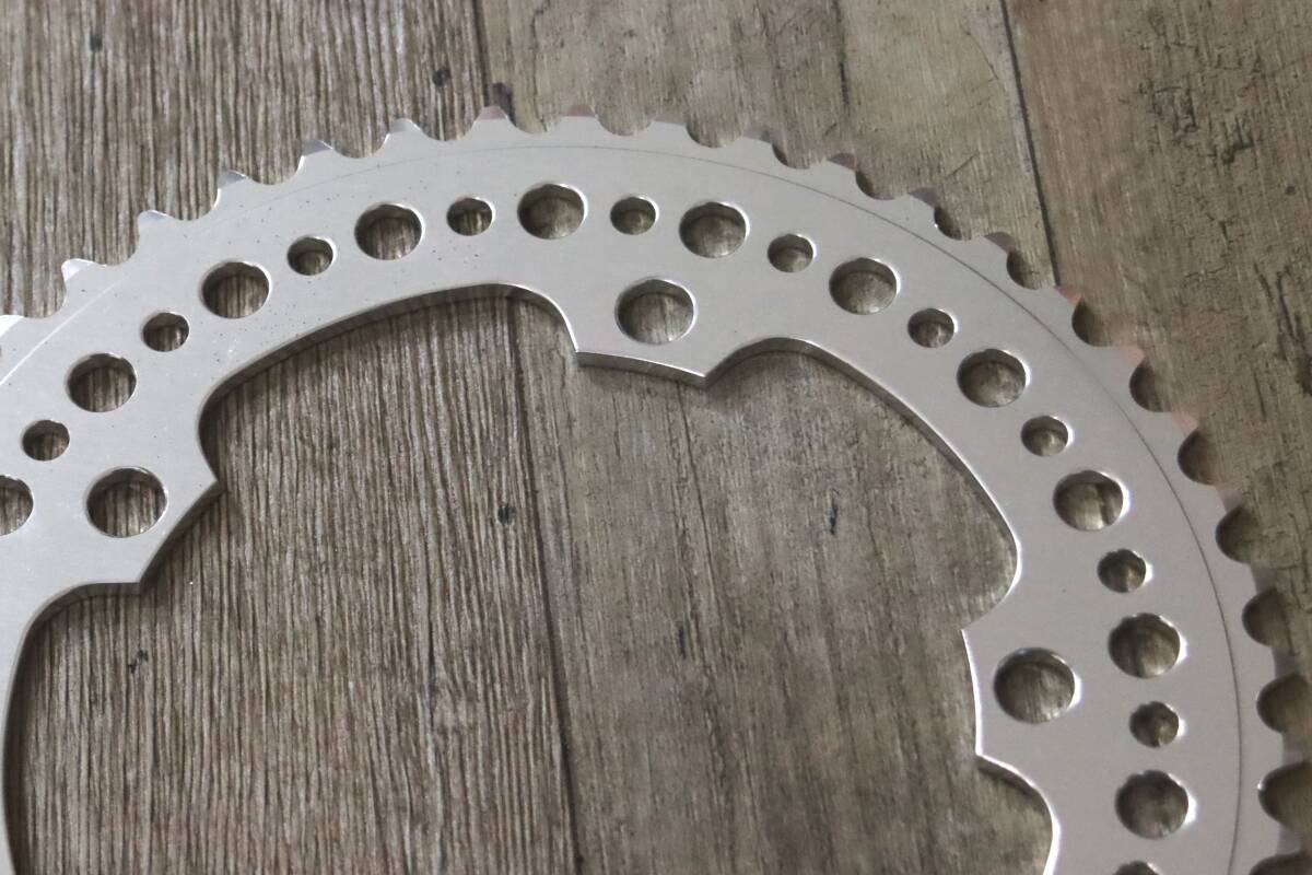 新品未使用/TRACK CHAINRING/48T/PCD130/チェーンリング/厚歯/ピストバイク/トラック/シルバー/シングルスピード/ギア/クランク/NJS
