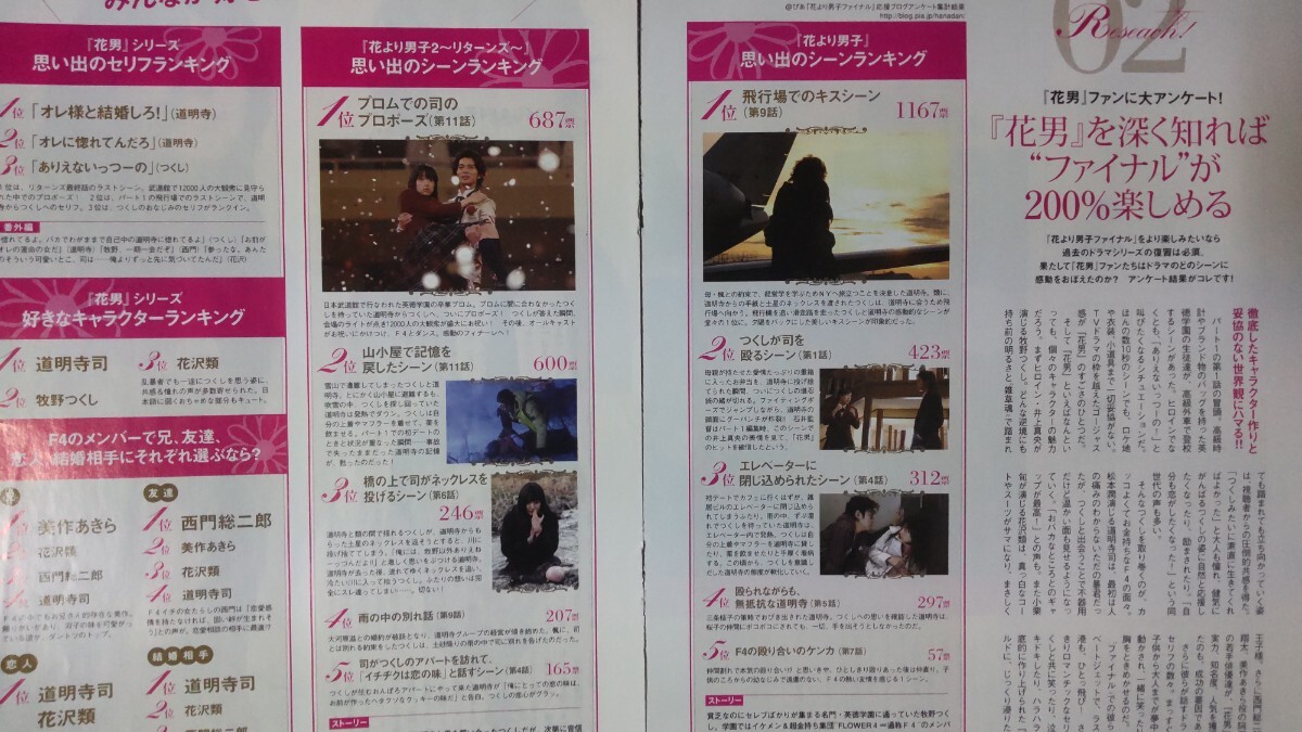 花より男子ファイナル 花男F 井上真央 松本潤 小栗旬 松田翔太 阿部力 Weeklyぴあ 2008 7/3号 切り抜き17P_画像3