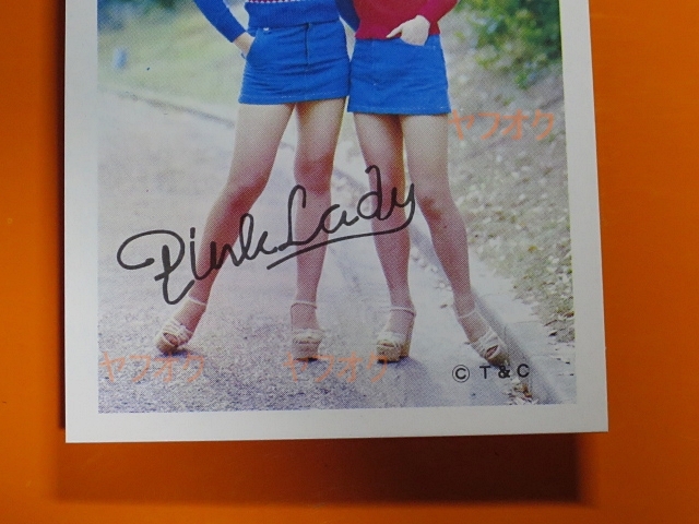 идол карта * Pink Lady _ дорога _zc(1970 годы _ маленький размер Pro мой do_ Showa Retro дагаси магазин * автограф * гора .)