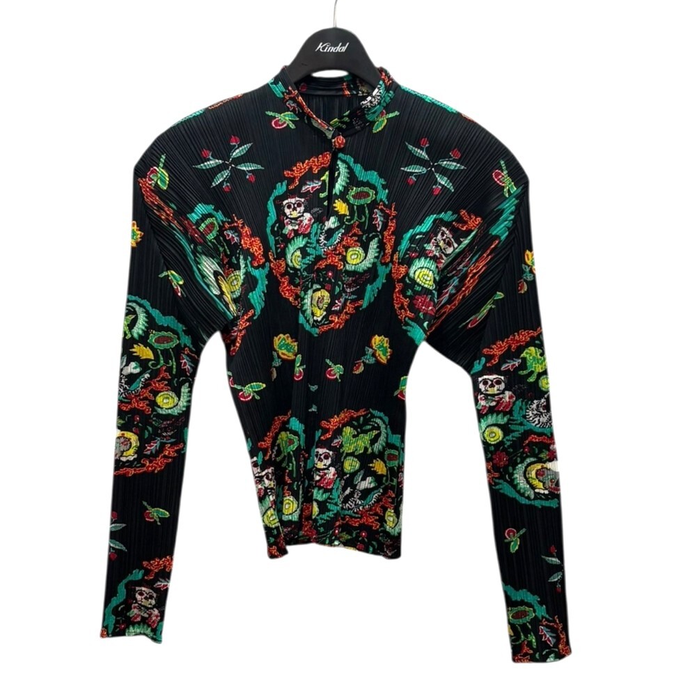 プリーツプリーズTROPICAL WINTER ブルーサイズ3 PLEATS PLEASE ISSEY MIYAKE - プリーツプリーズTROPICAL WINTER