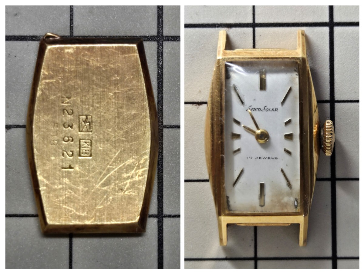  Junk SEIKO SOLAR 17JEWELS Seiko K18 наручные часы механический завод 