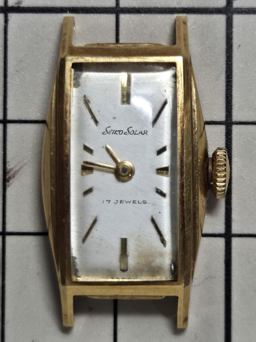  Junk SEIKO SOLAR 17JEWELS Seiko K18 наручные часы механический завод 