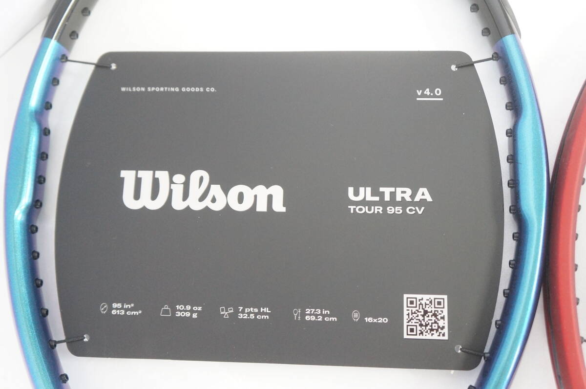 ④ Wilson ウィルソン V4.0 ULTRA TOUR 95CV V2.0 CLASH 100 硬式 テニスラケット 2點セット 7006101411
